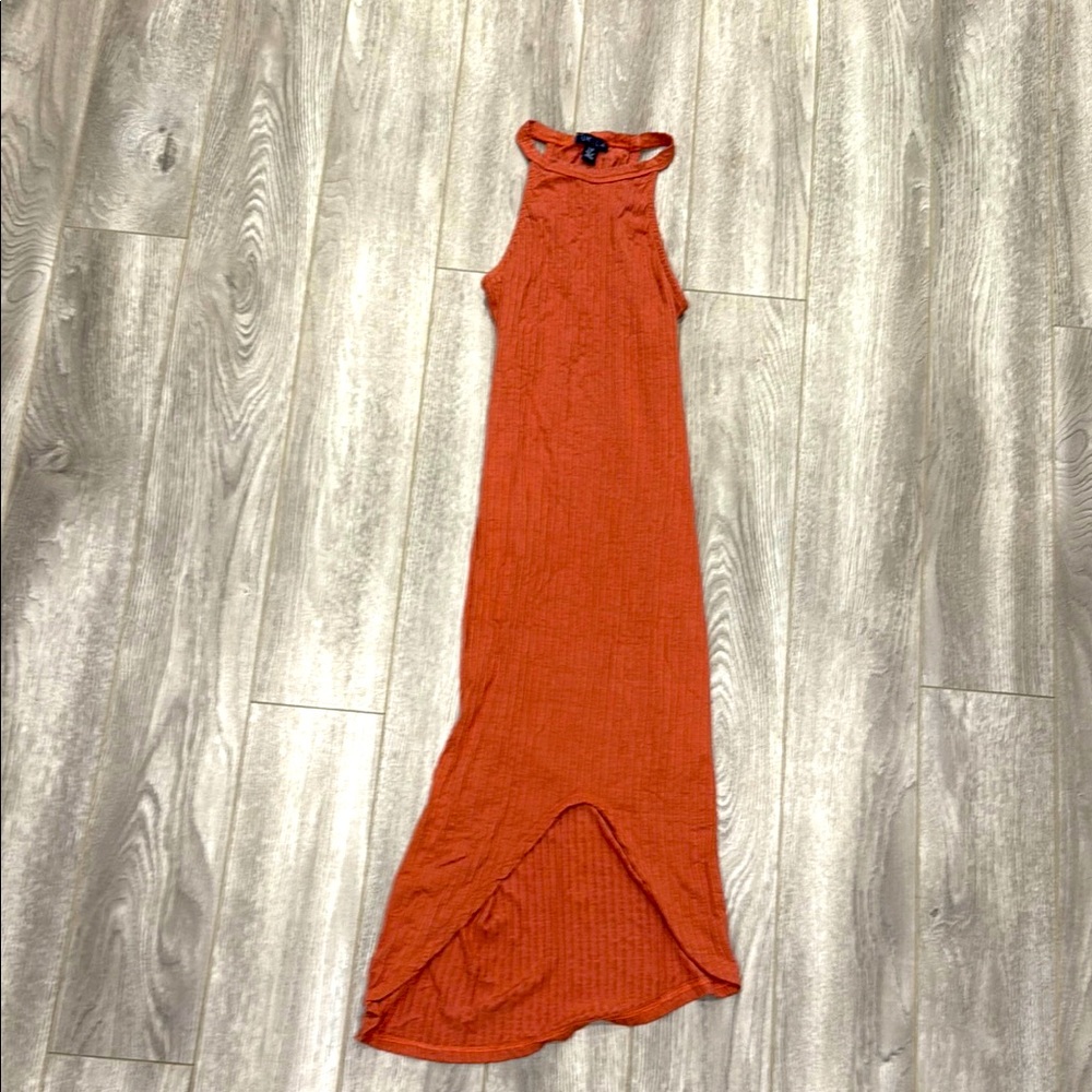 UK2LA Orange Halter Bodycon Dress